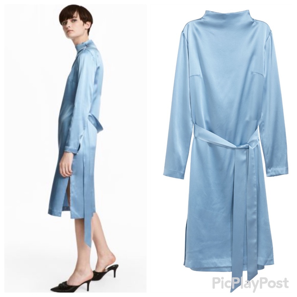 NWT H&M 100% Silk Midi Dress